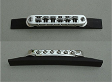 roller saddle six string guitar bridge  - Alan Exly, Project Guitar Parts