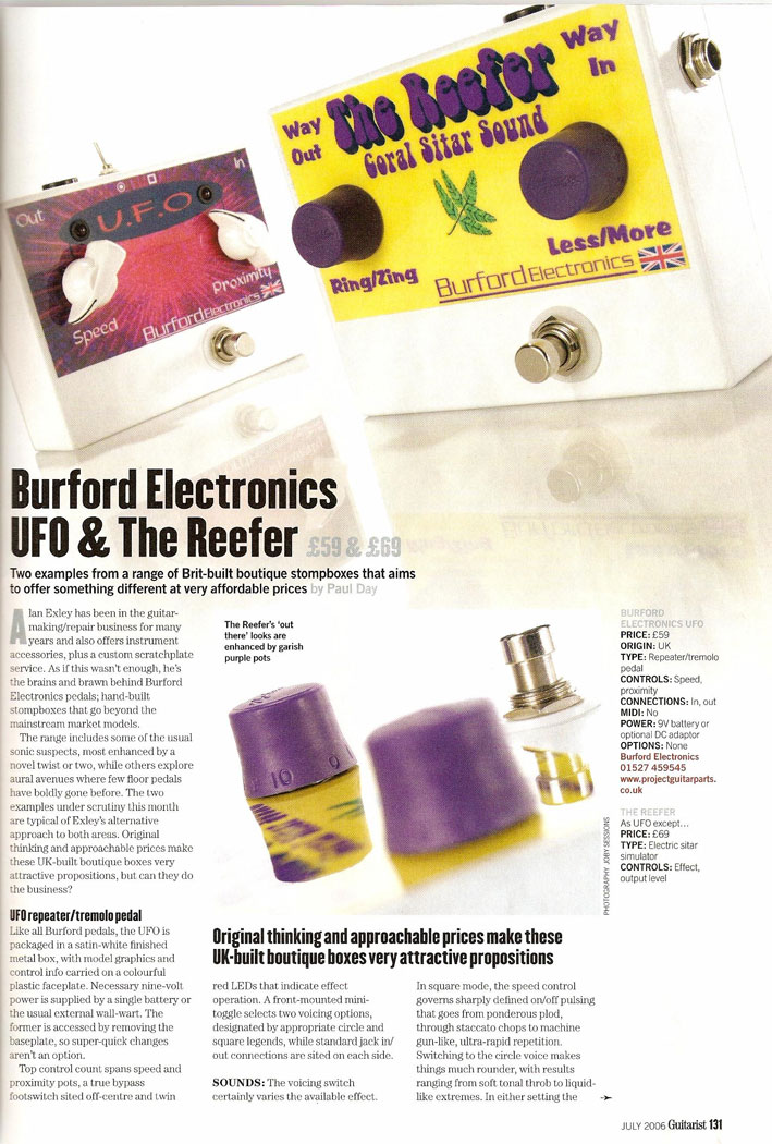 Review of Burford Electronics Reefer boutique pedal
